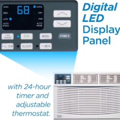 BLACK+DECKER Window Air Conditioner 12000 BTU - AC Window Unit Cools Up to 550 Square Feet - AC Unit with Remote Control - 3 Cooling Speeds and Fan Only Function - BWAC12WTB - White