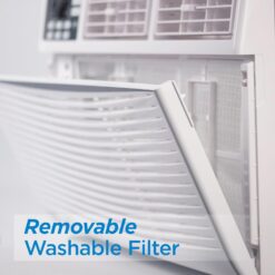 BLACK+DECKER Window Air Conditioner 12000 BTU - AC Window Unit Cools Up to 550 Square Feet - AC Unit with Remote Control - 3 Cooling Speeds and Fan Only Function - BWAC12WTB - White