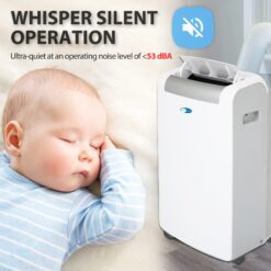 Whynter ARC-148MHP 14000 BTU 10000 BTU SACC Portable Air Conditioner and Heater with Activated Carbon plus SilverShield Filter
