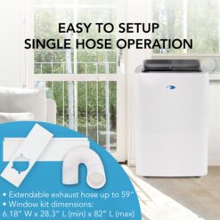 Whynter ARC-1050XPH 13500 BTU (ASHRAE) 10000 BTU (SACC) MultiCool Smart Wi-Fi enabled Portable Air Conditioner with Built-in Dehumidifier and Heating Function