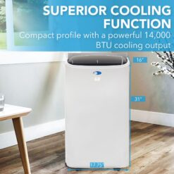 Whynter ARC-147WF 14000 BTU (10000 BTU SACC) Dual Hose Portable Air Conditioner with Hepa Filter