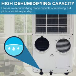 Whynter ARC-147WF 14000 BTU (10000 BTU SACC) Dual Hose Portable Air Conditioner with Hepa Filter