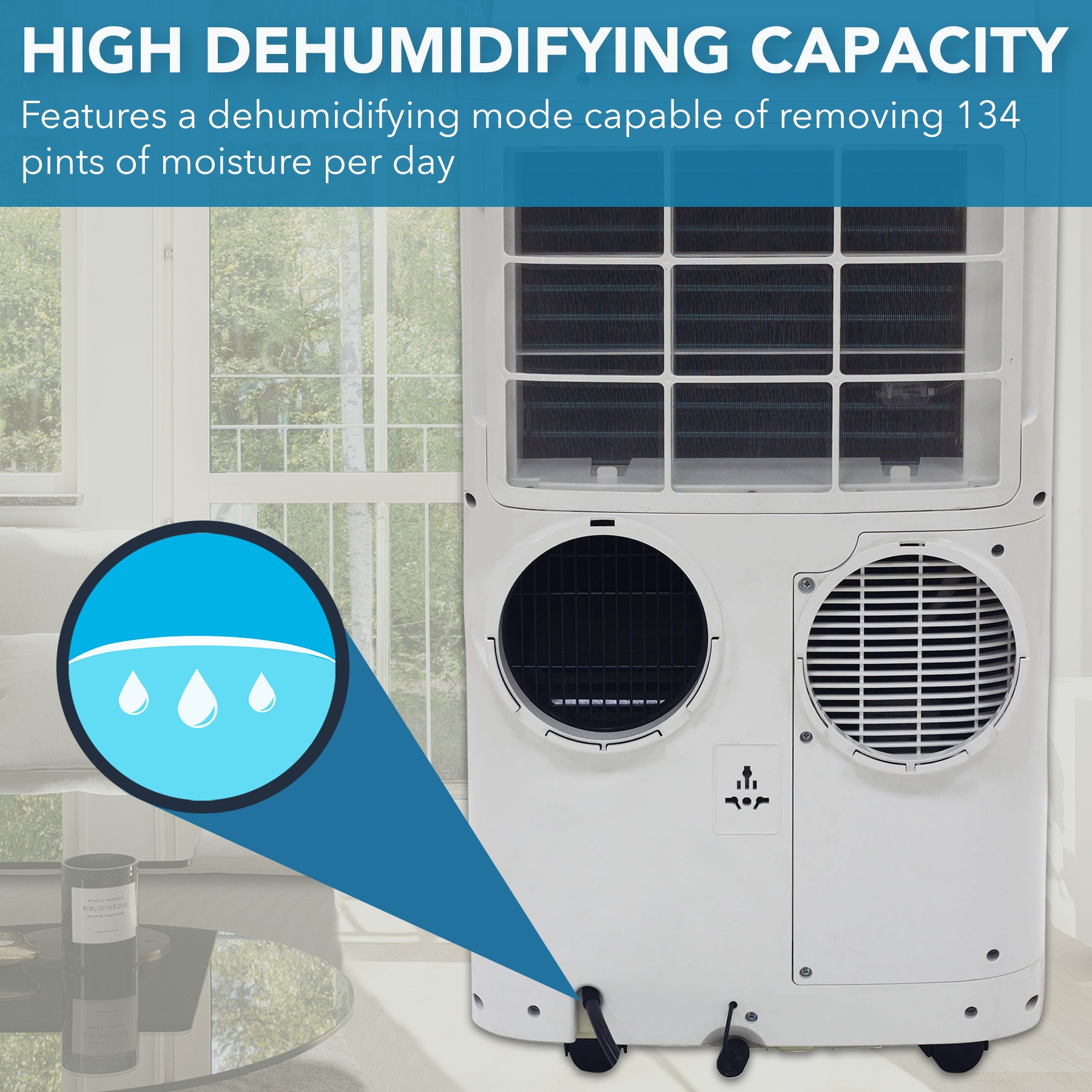 Whynter ARC-147WF 14000 BTU (10000 BTU SACC) Dual Hose Portable Air Conditioner with Hepa Filter