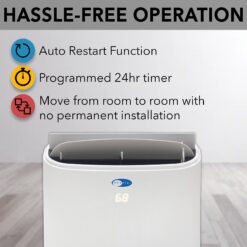 Whynter ARC-147WF 14000 BTU (10000 BTU SACC) Dual Hose Portable Air Conditioner with Hepa Filter