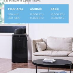 Midea Duo 12000 BTU DOE 115-Volt Vented Large Room Smart Portable Air Conditioner with Heater, Remote Included