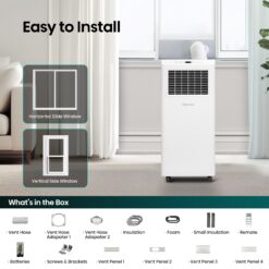 Hisense 5000 BTU DOE 115-Volt Vented Small Room Portable Air Conditioner Remote Included