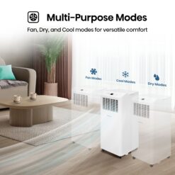 Hisense 5000 BTU DOE 115-Volt Vented Small Room Portable Air Conditioner Remote Included