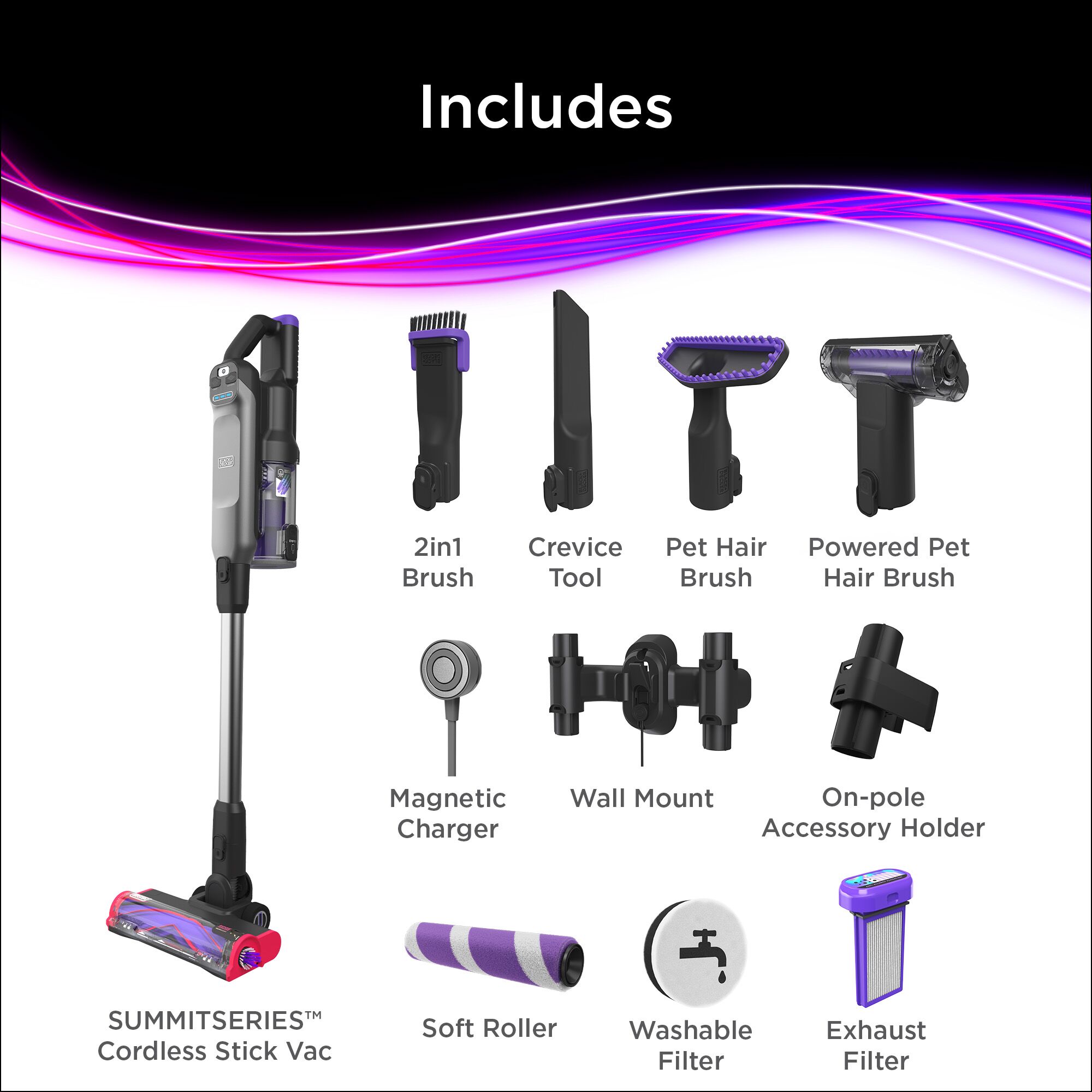 BLACK+DECKER SUMMITSERIES select Cordless Pet Stick Vacuum