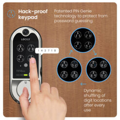 Lockly Vision Video Doorbell Smart Locks Satin Nickel Smart Wi-Fi and Bluetooth Touchscreen Keypad Electronic Deadbolt Lock