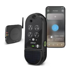 Lockly Vision Elite Video Doorbell Smart Locks Matte Black Smart Wi-Fi and Bluetooth Touchscreen Keypad Electronic Deadbolt Lock