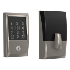 Schlage Encode Plus Century Satin Nickel Smart Wi-Fi and Bluetooth Touchscreen Keypad Electronic Deadbolt Lock