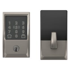Schlage Encode Plus Century Satin Nickel Smart Wi-Fi and Bluetooth Touchscreen Keypad Electronic Deadbolt Lock