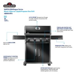 NAPOLEON Rogue 525 Series Black 4 -Burner Liquid Propane Gas Grill