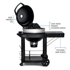 NAPOLEON PRO22 Cart Model 21.5-in W Black/Porcelain Cart Charcoal Grill