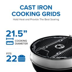 NAPOLEON PRO22 Cart Model 21.5-in W Black/Porcelain Cart Charcoal Grill
