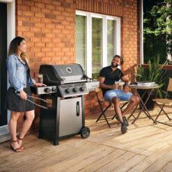 NAPOLEON Freestyle 365 Graphite Grey 3 -Burner Liquid Propane Gas Grill 1 -Side Burner