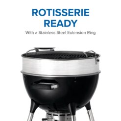 NAPOLEON PRO22 Leg Series 21.5-in W Black/Porcelain Kettle Charcoal Grill