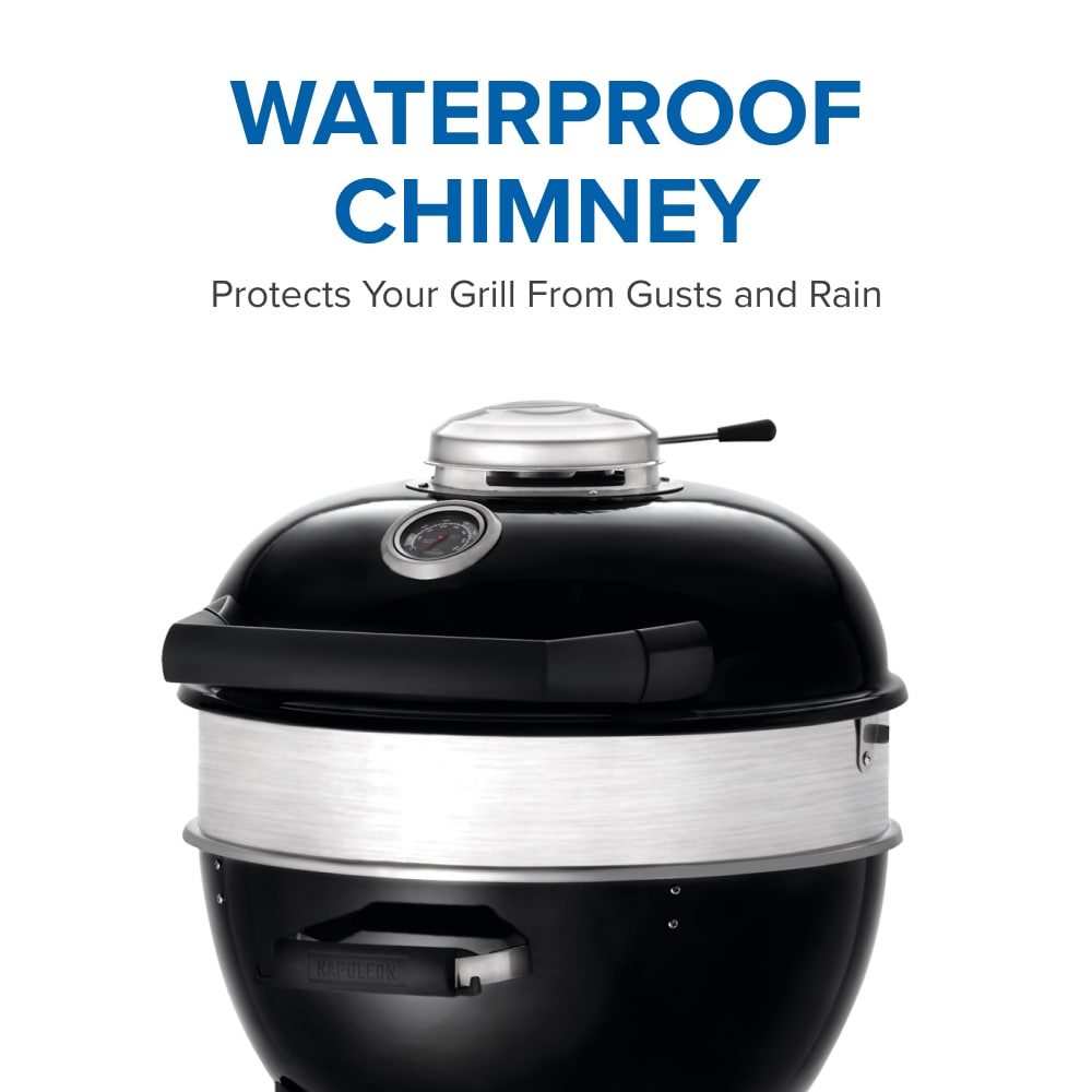 NAPOLEON PRO22 Leg Series 21.5-in W Black/Porcelain Kettle Charcoal Grill