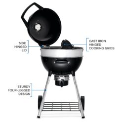NAPOLEON PRO22 Leg Series 21.5-in W Black/Porcelain Kettle Charcoal Grill