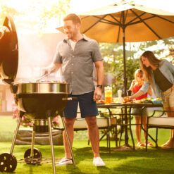 NAPOLEON PRO22 Leg Series 21.5-in W Black/Porcelain Kettle Charcoal Grill