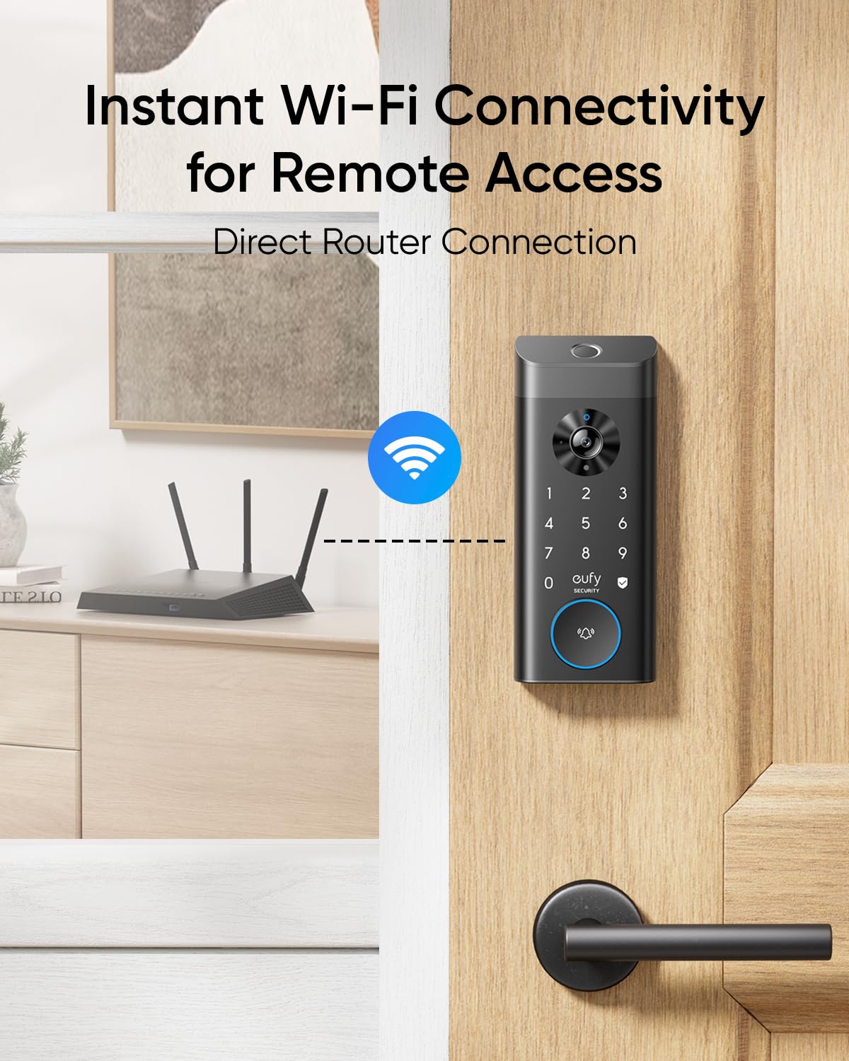 eufy Video Smart Lock E330 3-in-1 Camera/Doorbell/Fingerprint Lock Auto Lock App Control Easy Install