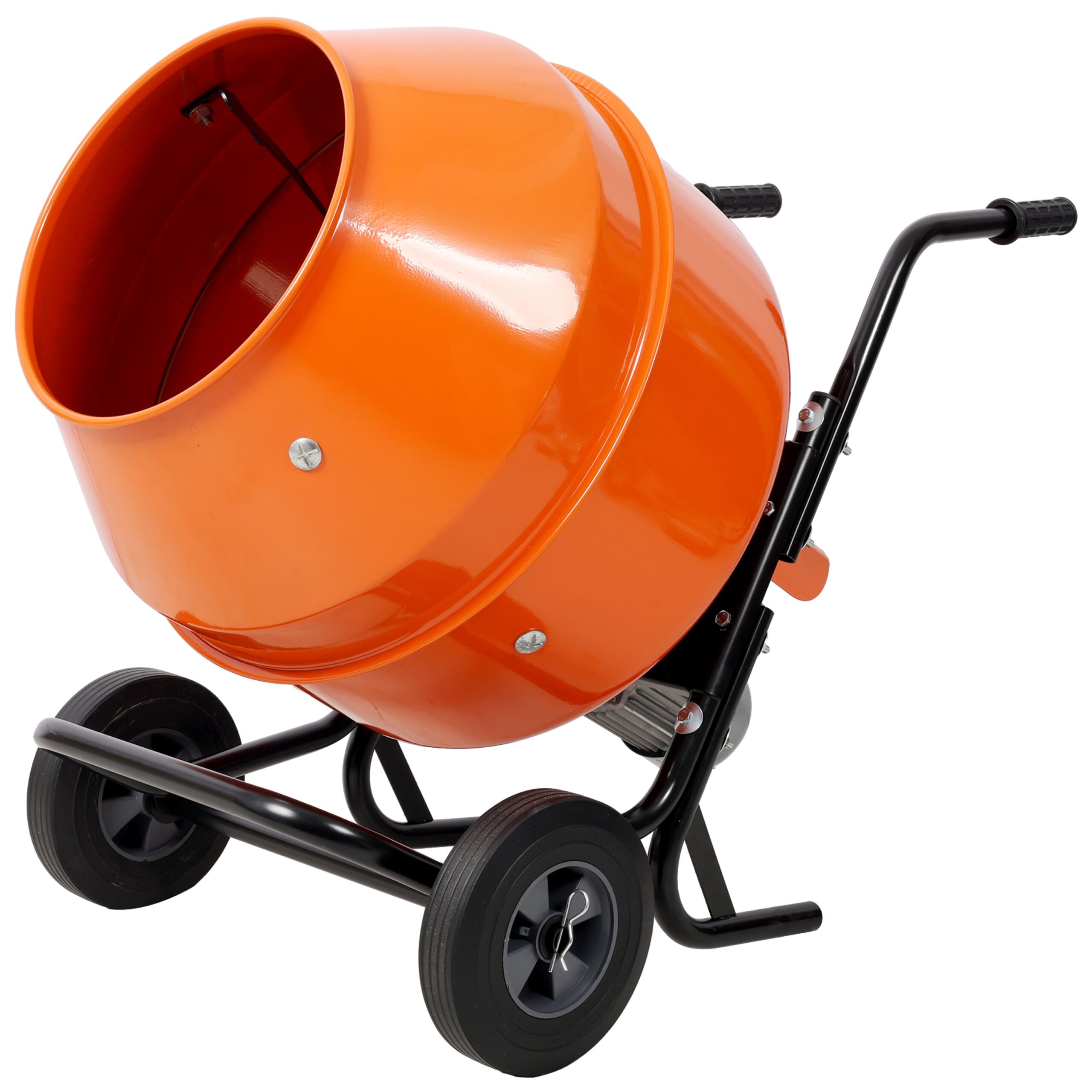 Tatayosi 5CUFT-150L horizontal portable cement mixer Wheel Barrow Portable Cement Concrete Mixer 110V-60HZ orange color CSA Certificated