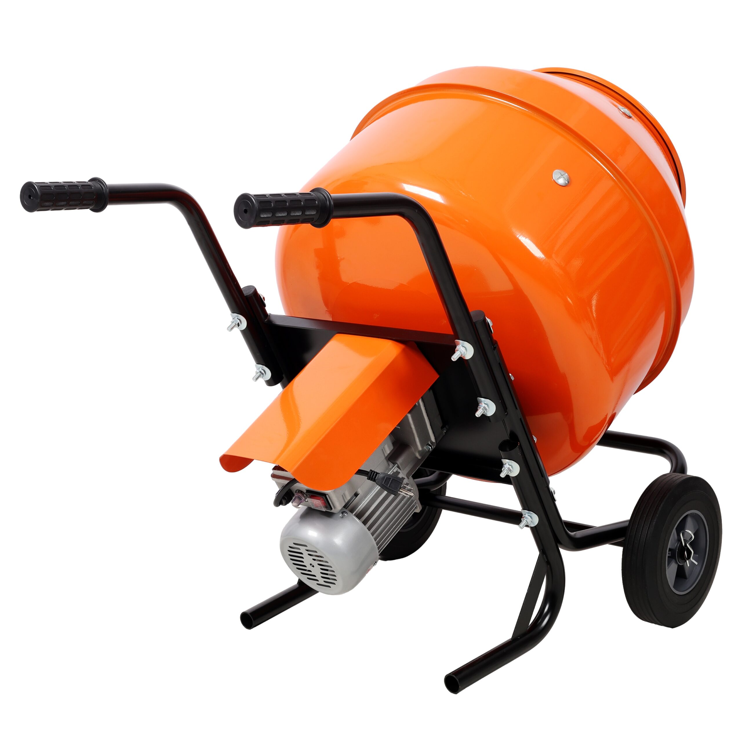 Tatayosi 5CUFT-150L horizontal portable cement mixer Wheel Barrow Portable Cement Concrete Mixer 110V-60HZ orange color CSA Certificated