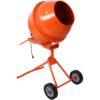 Tatayosi Orange 370-Watt Portable Electric Concrete Mixer Cement Mixing Barrow Machine Mixing Mortar with Wheel