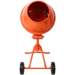 Tatayosi Orange 370-Watt Portable Electric Concrete Mixer Cement Mixing Barrow Machine Mixing Mortar with Wheel