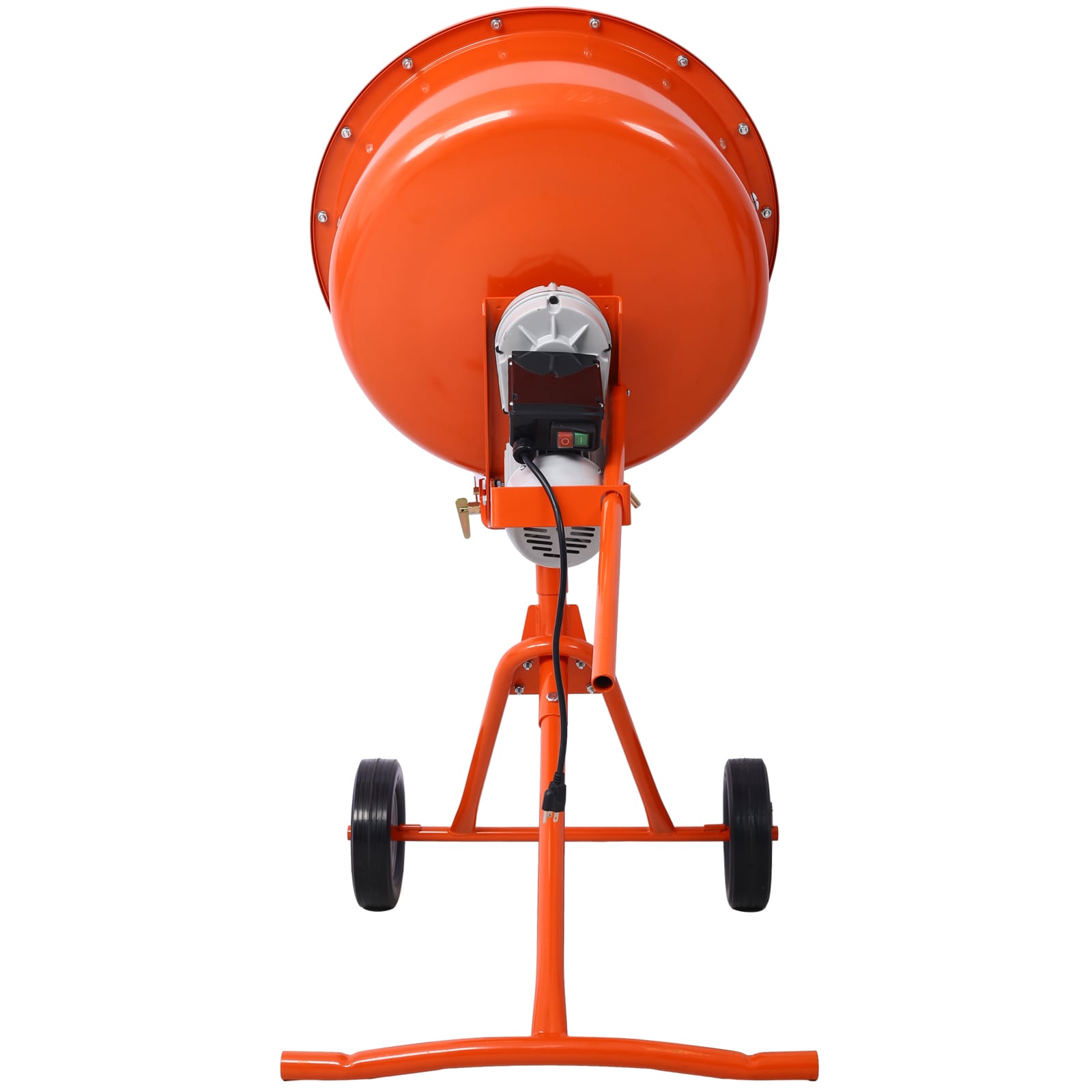 Tatayosi Orange 370-Watt Portable Electric Concrete Mixer Cement Mixing Barrow Machine Mixing Mortar with Wheel