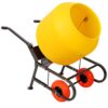 Tatayosi 6 CUFT-170L Portable Electric Poly Drum Concrete Mixer Heavy Duty Power Cement Mixing Machine for Mortar Stucco and Fodder