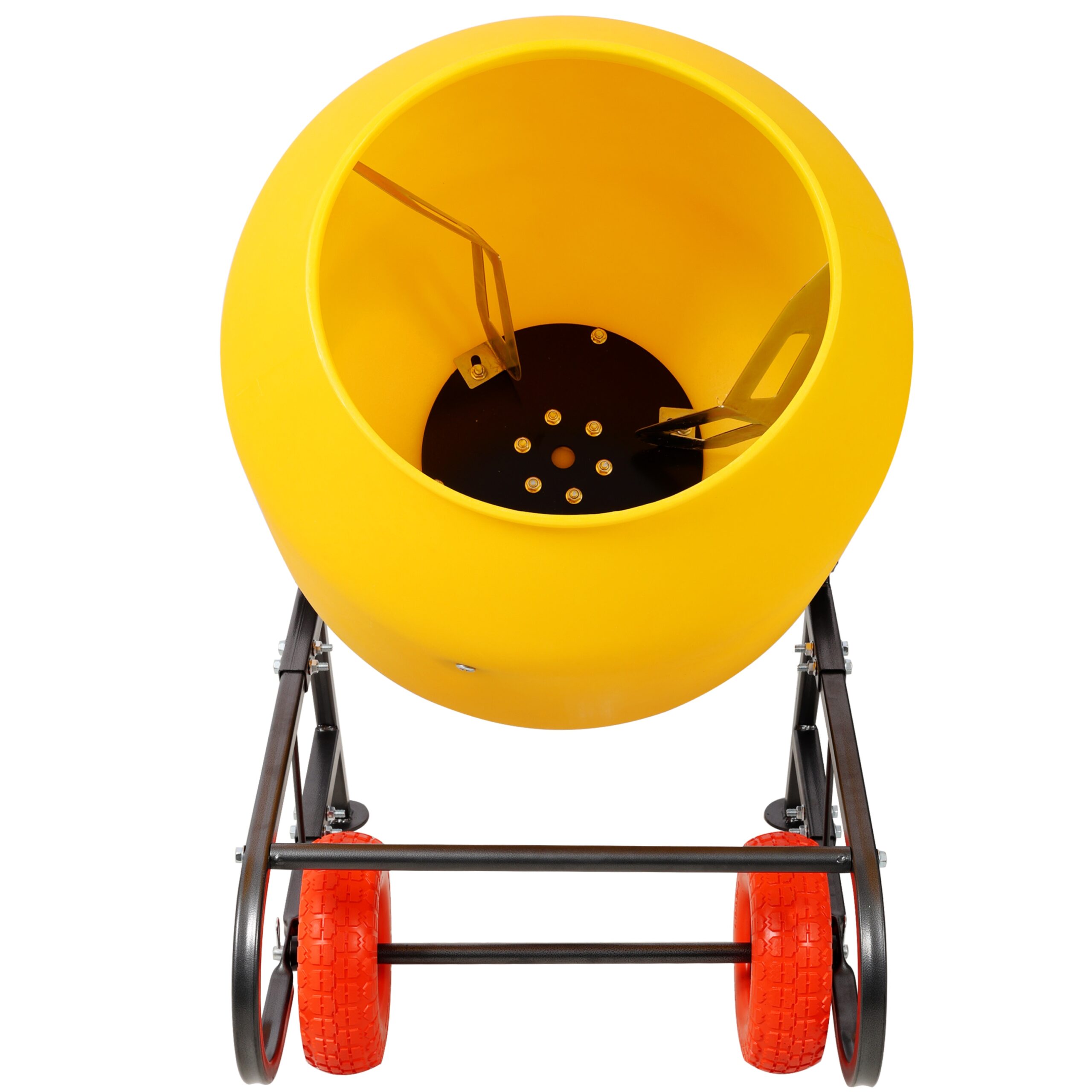 Tatayosi 6 CUFT-170L Portable Electric Poly Drum Concrete Mixer Heavy Duty Power Cement Mixing Machine for Mortar Stucco and Fodder
