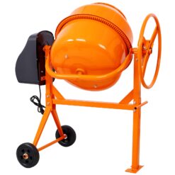 Tatayosi 5 Cu ft Orange Electric Portable Power Cement Concrete Mixer Machine for Mortar Stucco and Fodder