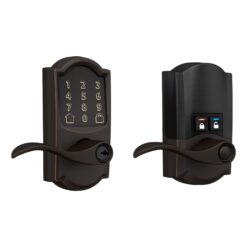 Schlage Encode Lever Camelot-Accent Aged Bronze Smart Wi-Fi and Bluetooth Touchscreen Keypad Electronic Handle Lock