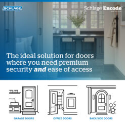 Schlage Encode Lever Camelot-Accent Aged Bronze Smart Wi-Fi and Bluetooth Touchscreen Keypad Electronic Handle Lock