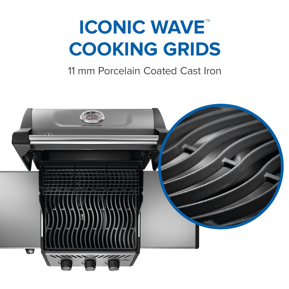 NAPOLEON Freestyle 365 Graphite Grey 3 -Burner Liquid Propane Gas Grill