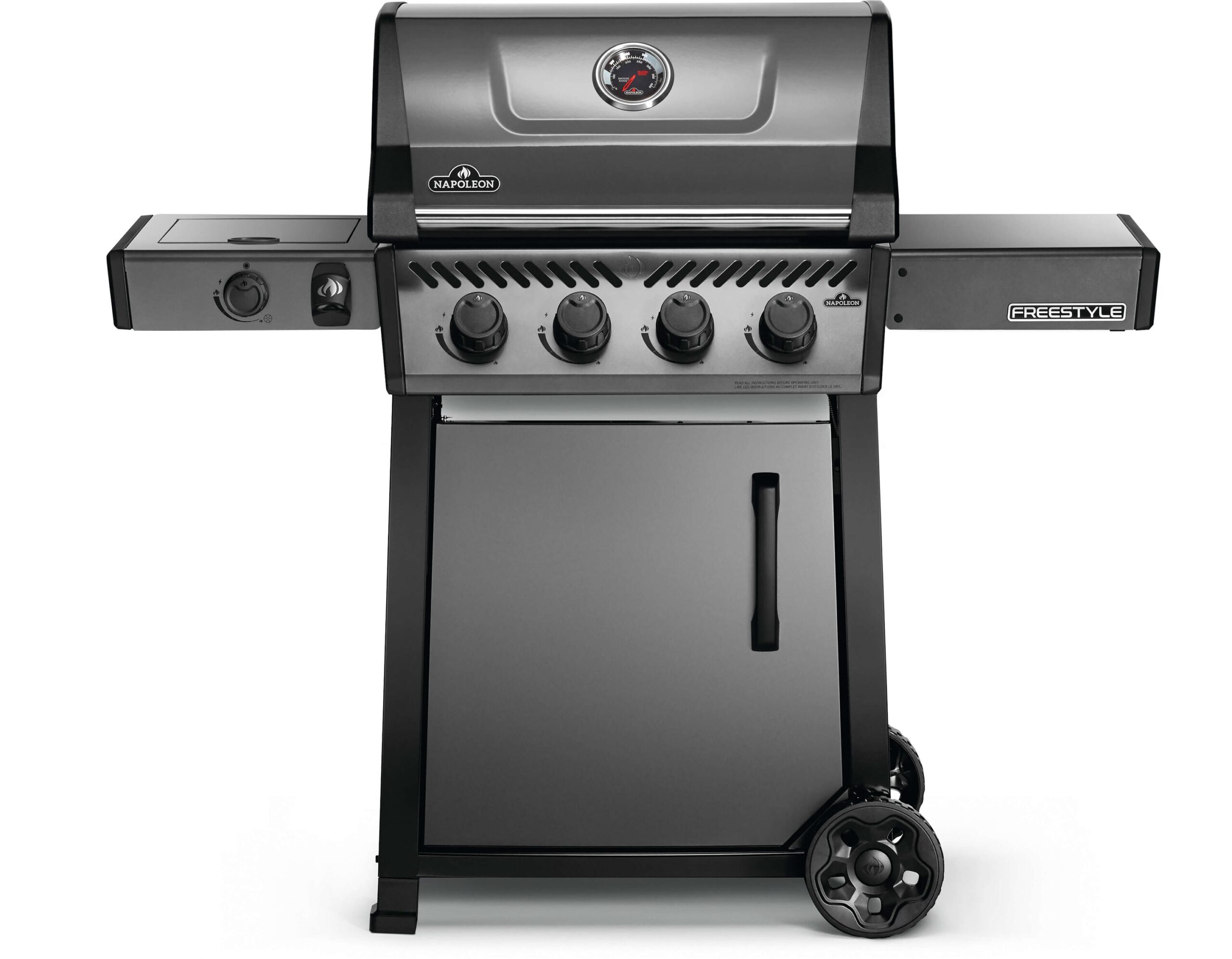 NAPOLEON Freestyle 425 Graphite Grey 4 -Burner Liquid Propane Gas Grill 1 -Side Burner