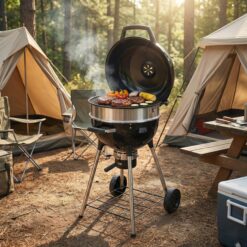 NAPOLEON PRO18 Leg Model 17.5-in W Black/Porcelain Kettle Charcoal Grill