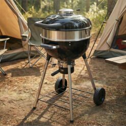 NAPOLEON PRO18 Leg Model 17.5-in W Black/Porcelain Kettle Charcoal Grill