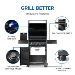 NAPOLEON Rogue Black 3 -Burner Natural Gas Grill