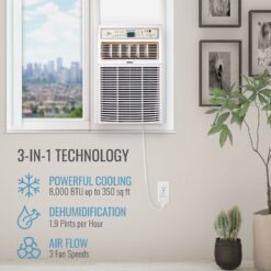 Keystone Medium Room Window Air Conditioner , ( 115-Volt , 8000-BTU )