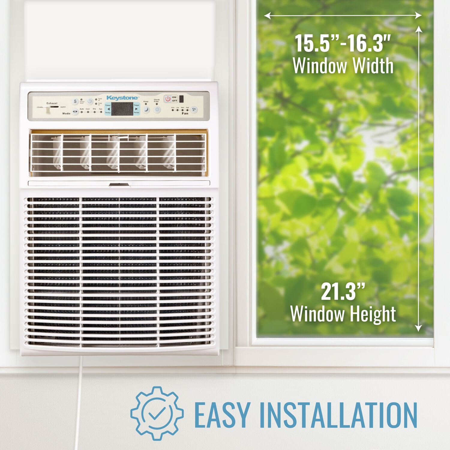 Keystone Medium Room Window Air Conditioner , ( 115-Volt , 8000-BTU )