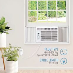 Keystone Large Room Window Air Conditioner with Heater, Remote Included ( 230-Volt , 12000-BTU )