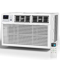 Antarctic Star 120-Volt 8000-BTU White Medium Room Window Air Conditioner Remote Included