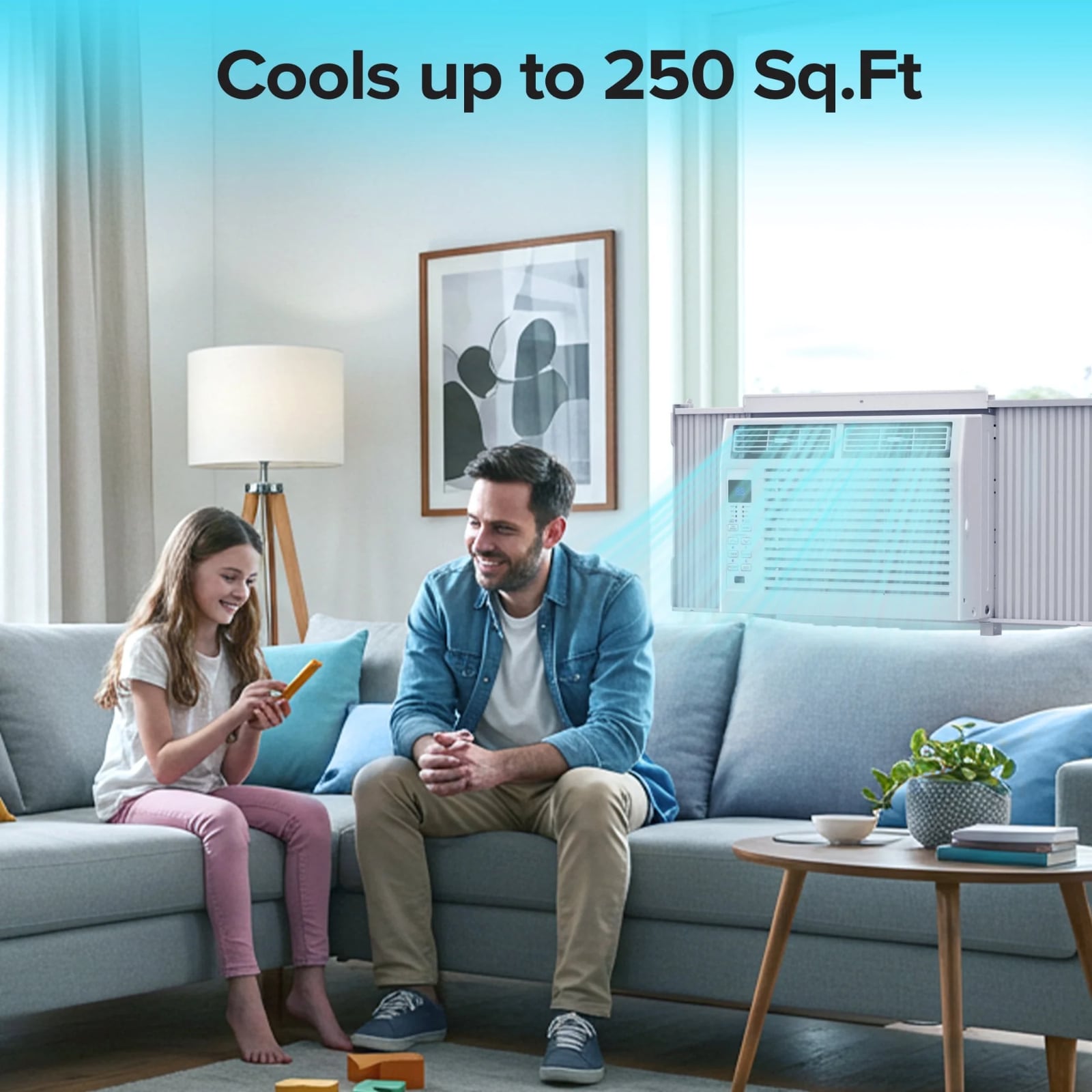 Antarctic Star 6000-BTU 115-Volt Small Room Window Air Conditioner Remote Included