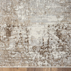 Origin 21 Beige Shimmer 9 x 12 (ft) Loomed Polyester Beige Rectangular Indoor Abstract Spot Clean Only Pet Friendly Area rug