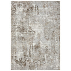 Origin 21 Beige Shimmer 9 x 12 (ft) Loomed Polyester Beige Rectangular Indoor Abstract Spot Clean Only Pet Friendly Area rug