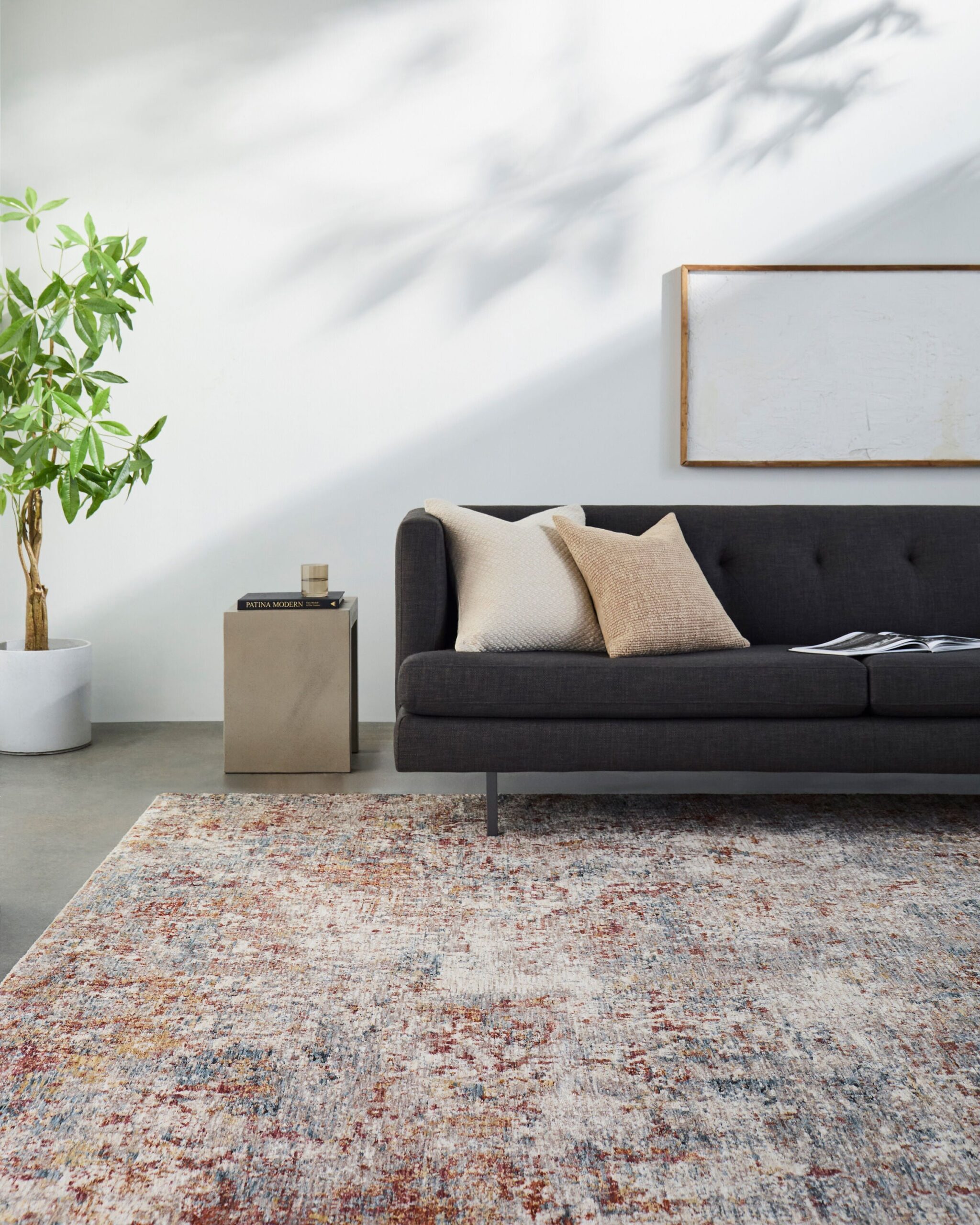 Origin 21 River Embers 10 x 13 (ft) Loomed Polyester Multi Rectangular Indoor Abstract Mid-Century Modern Spot Clean Only Pet Friendly Area rug
