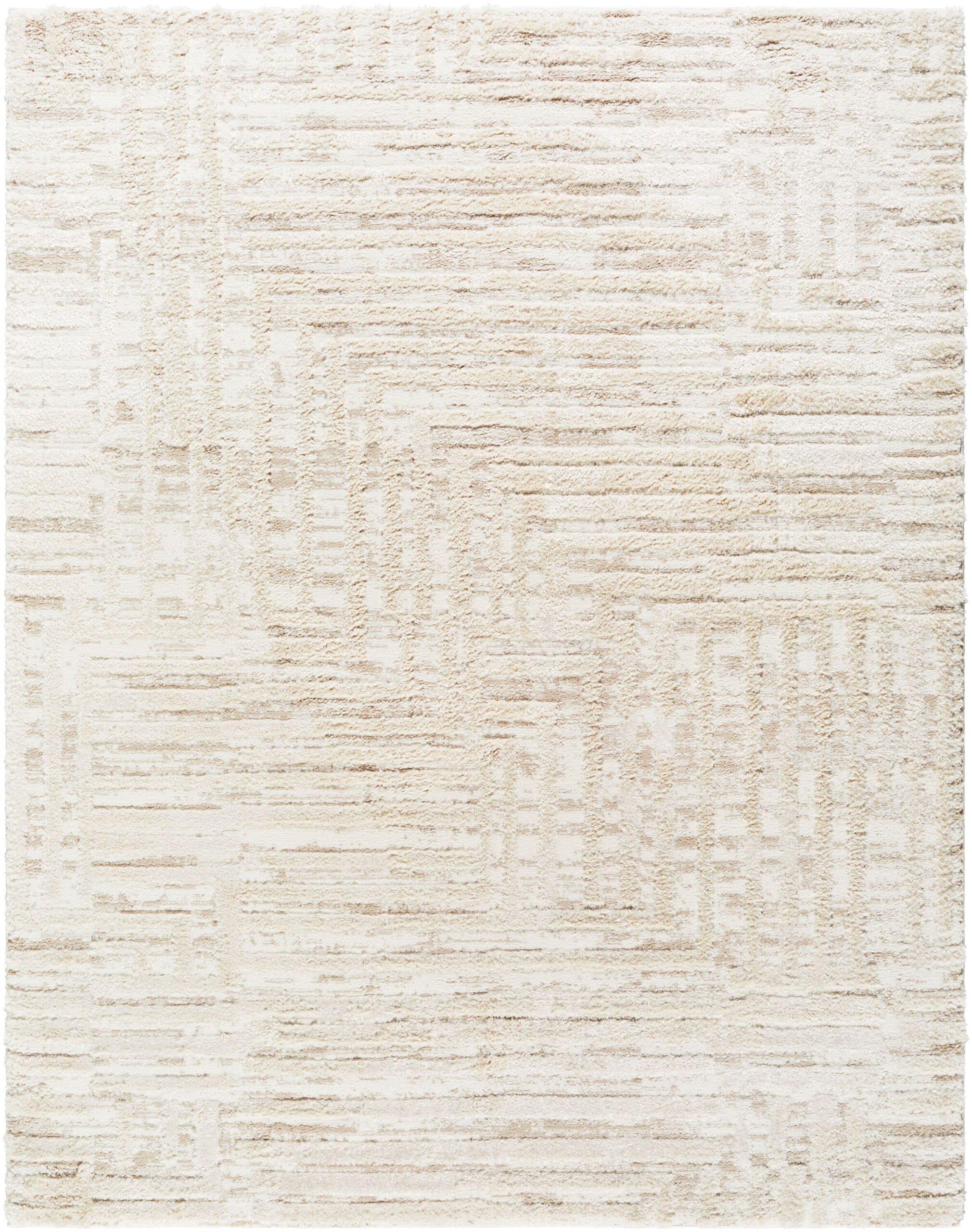 Origin 21 Alabaster Stone 10 x 13 (ft) Loomed Polyester Neutral Rectangular Indoor Geometric Industrial Spot Clean Only Pet Friendly Area rug