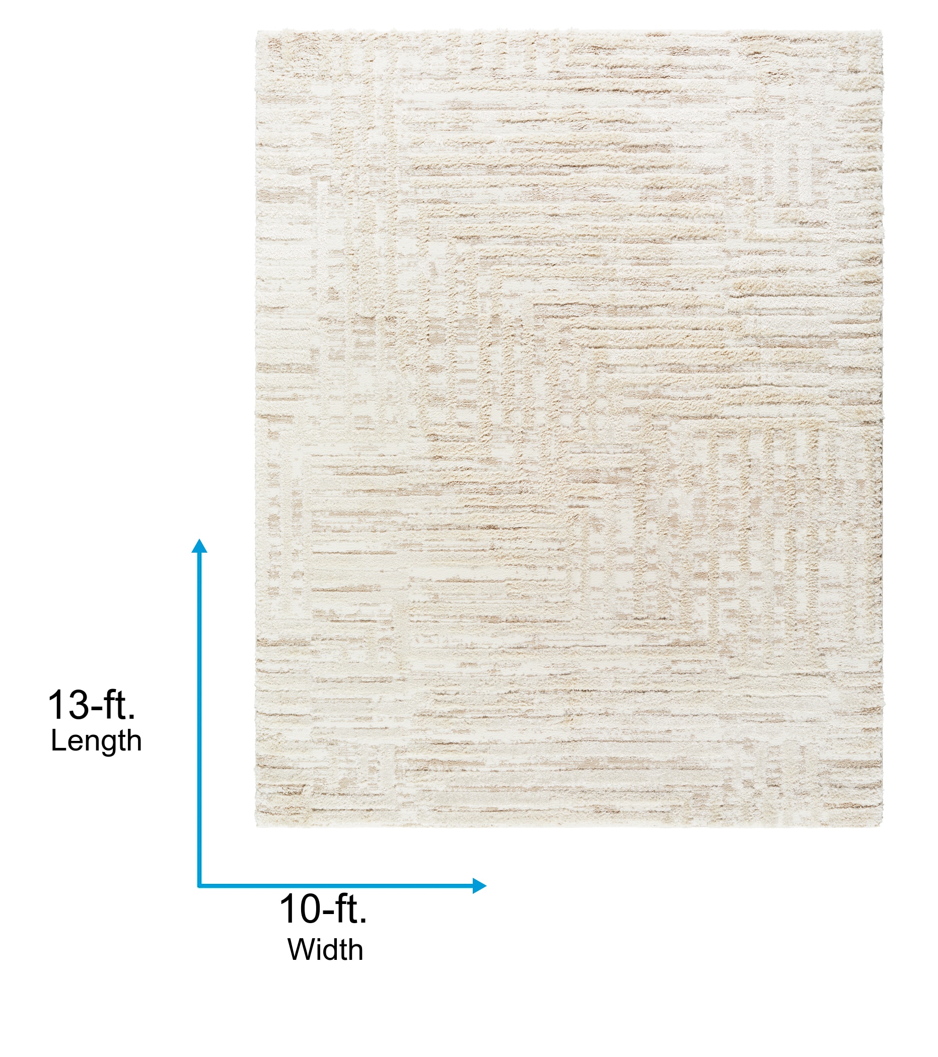 Origin 21 Alabaster Stone 10 x 13 (ft) Loomed Polyester Neutral Rectangular Indoor Geometric Industrial Spot Clean Only Pet Friendly Area rug